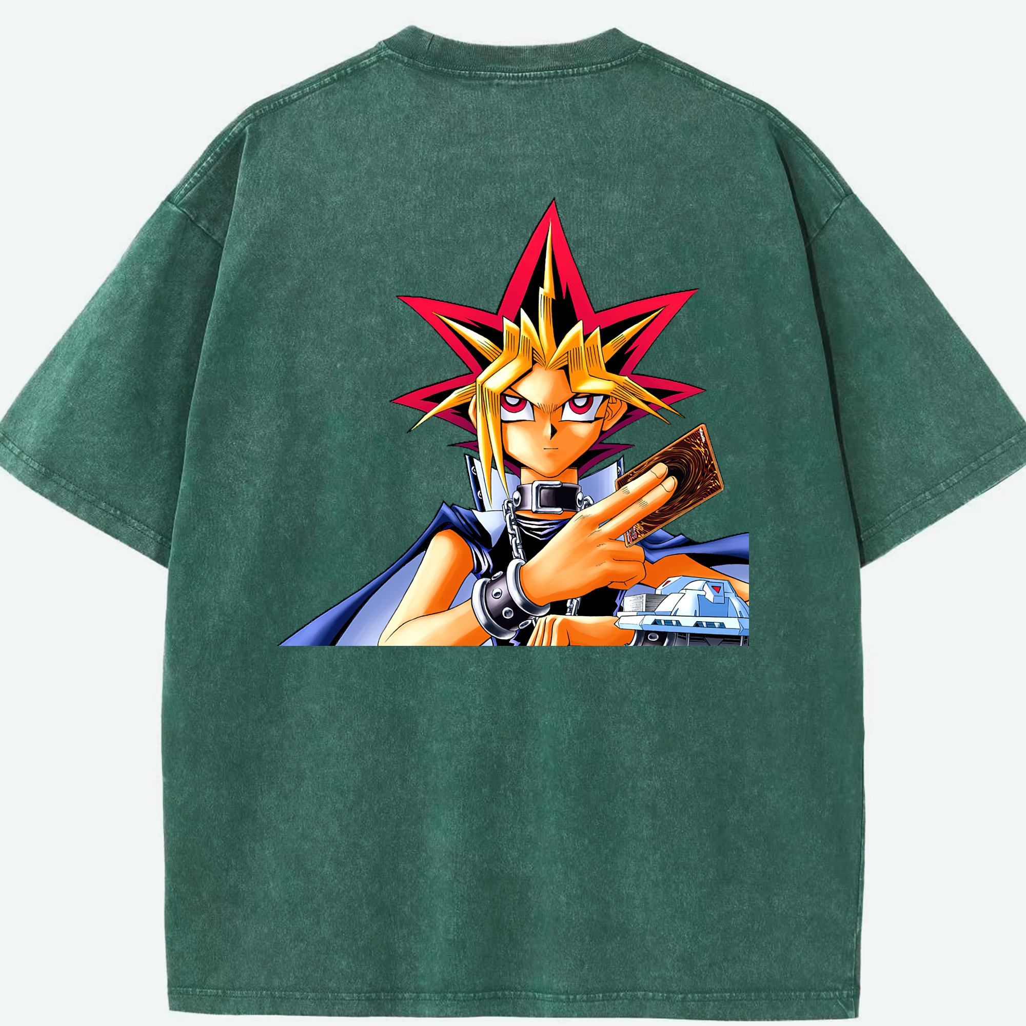 （画像用） 遊☆戯☆王 Yu-Gi-Oh! 綿100% ヴィンテージ風 半袖Tシャツ（背面プリント）